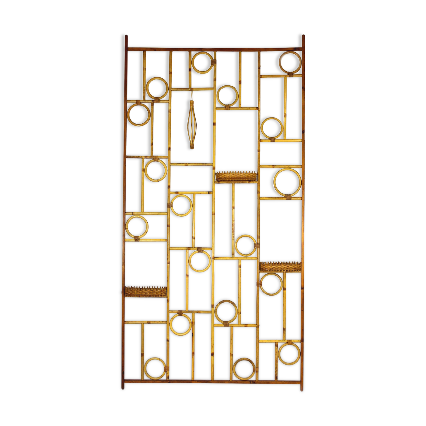 Vintage Bamboo and Rattan Room Divider, 1970s