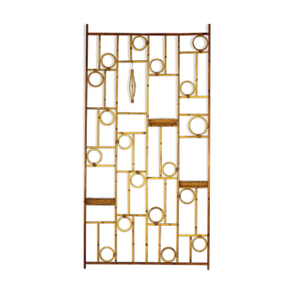 Vintage Bamboo and Rattan Room Divider, 1970s