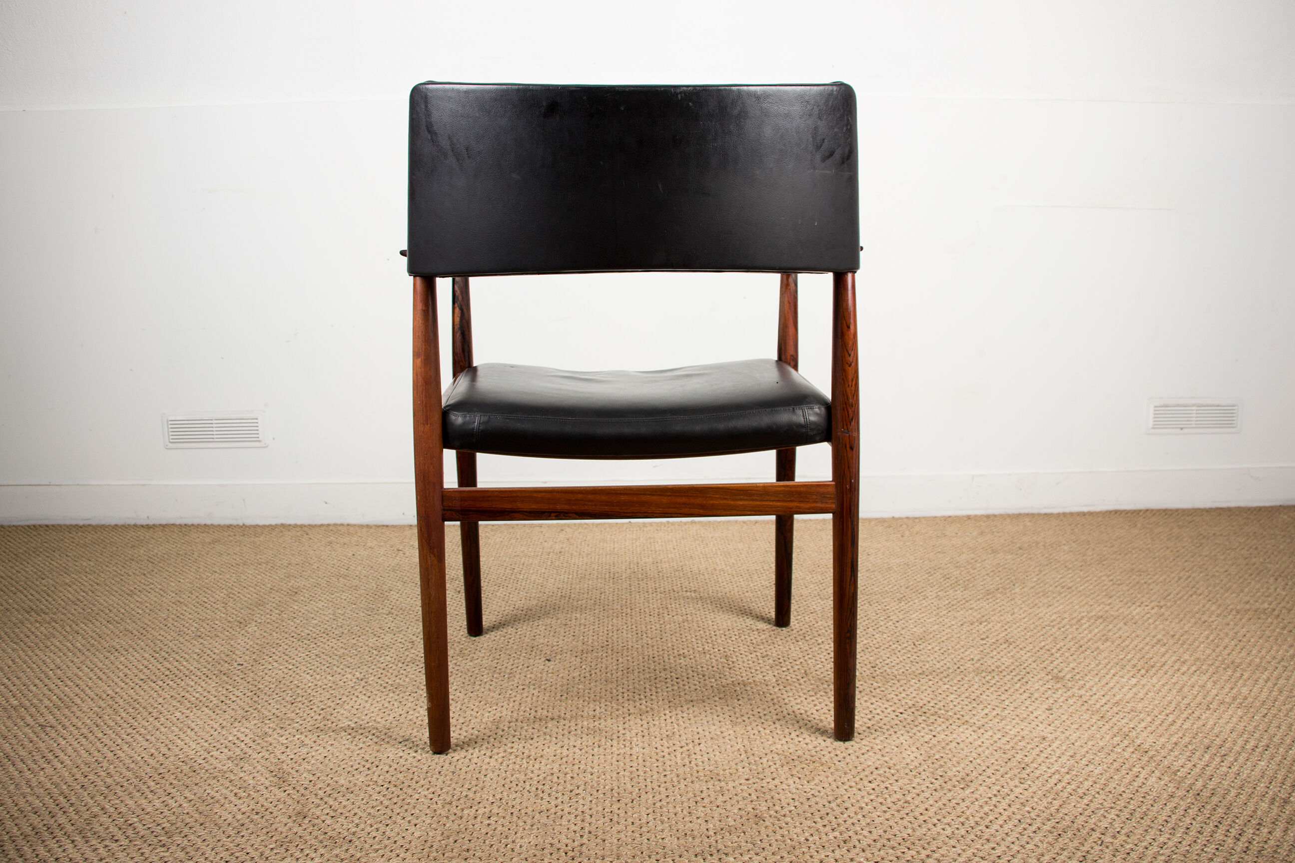 Danish Rosewood and Leather armchair by Erik Worts for Soro Stolefabrik.