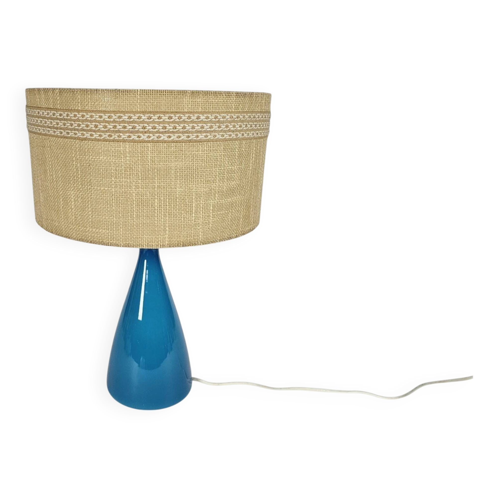 Kastrup Holmegaard - Jacob Bang - table lamp - Denmark - blue - 1960s