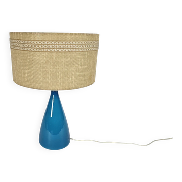 Kastrup Holmegaard - Jacob Bang - lampe de table - Danemark - bleu - années 1960