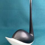 Black and white porcelain swan figurine from Czechoslovakia by Jaroslav Jezek Royal Dux 1960s