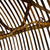 Ensemble vintage de 4 fauteuils club en rotin Rohe Noordwolde 1960