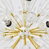 Lustres blowball Sputnik en laiton par Emil Stejnar, Rupert Nikoll, Autriche, années 1950