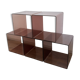 Lot de 5 cubes en Plexiglas fumé Michel Dumas