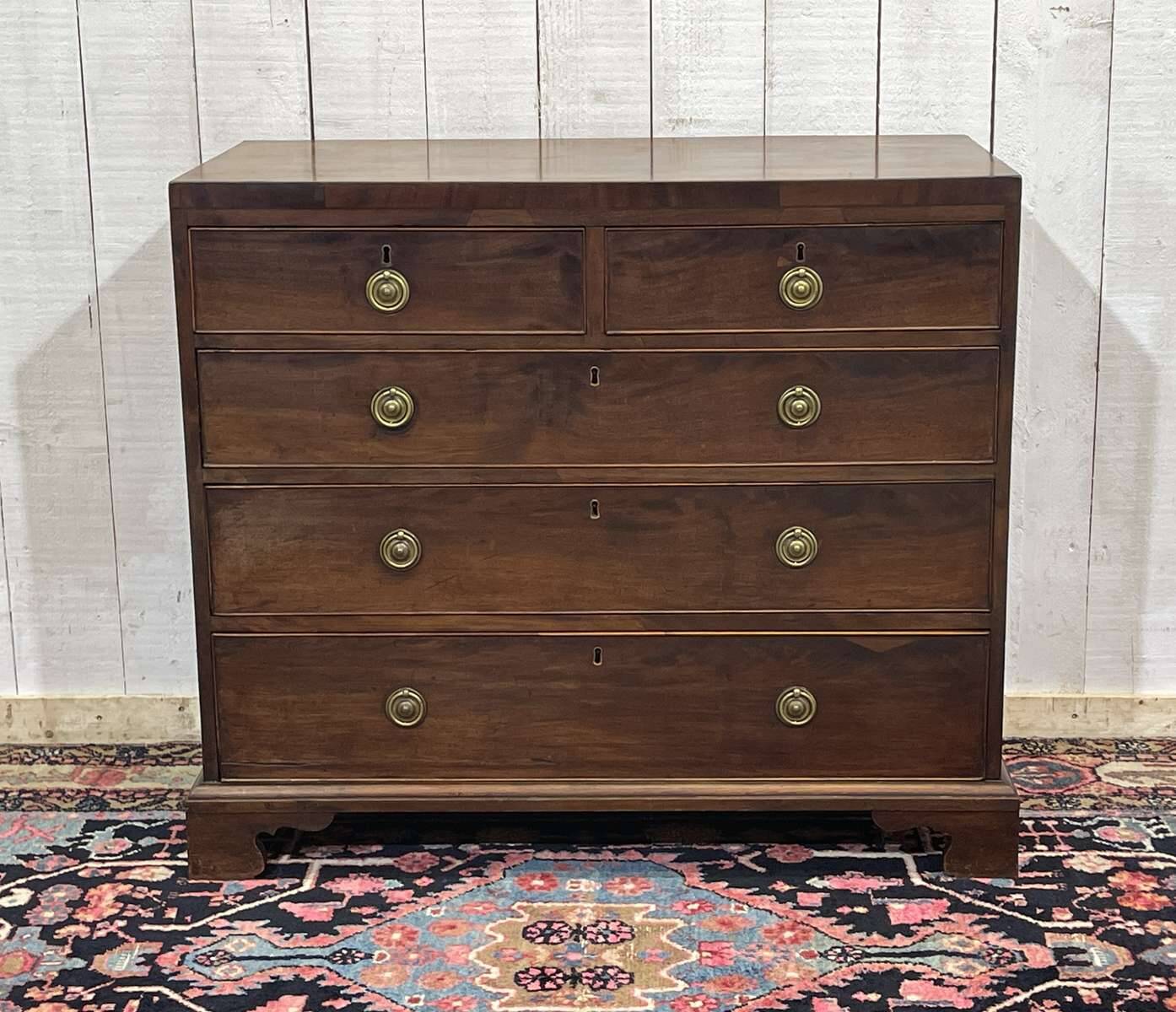 19th-century English mahogany commode