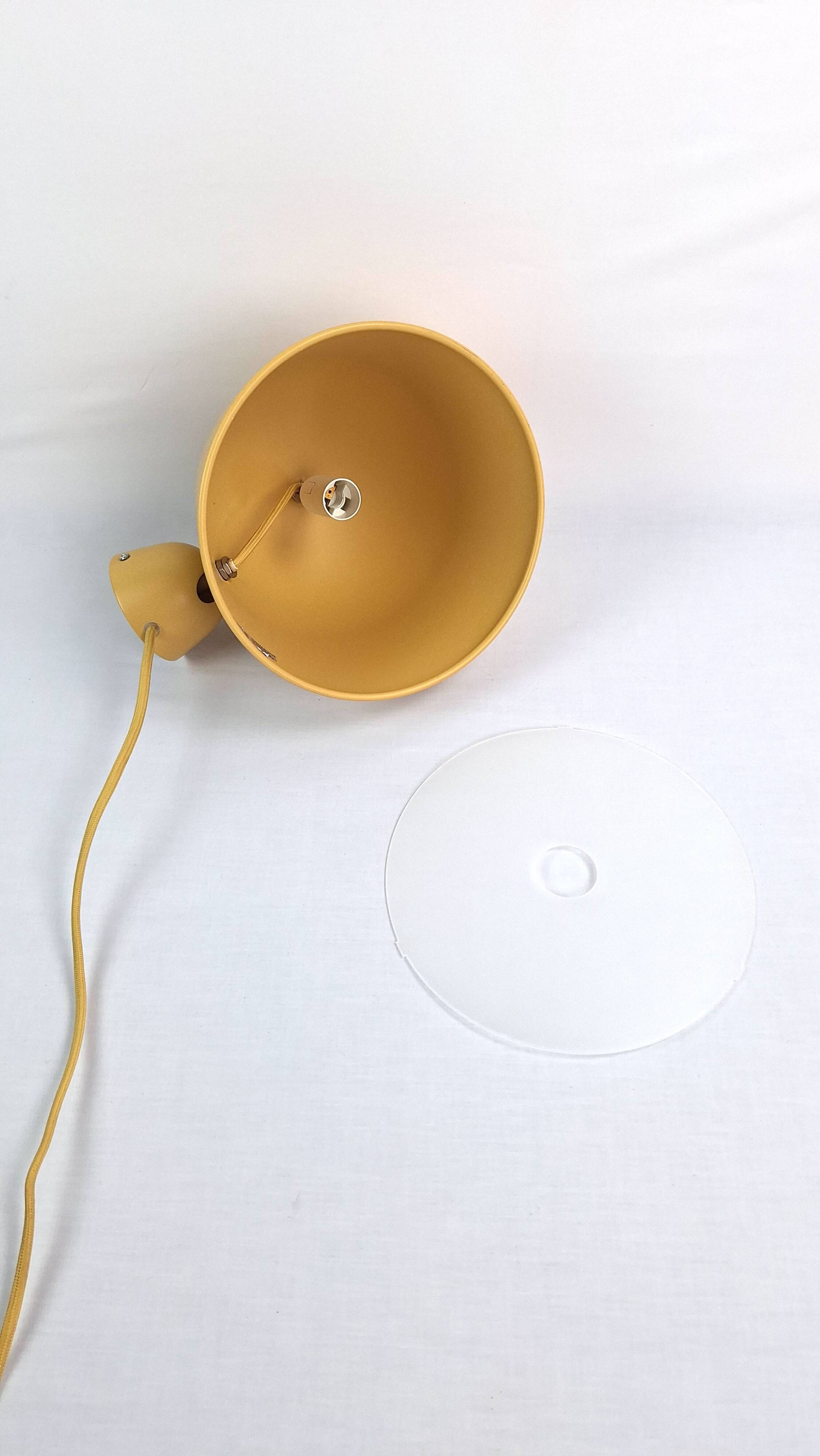 Pair of vintage space age adjustable bedside wall lights