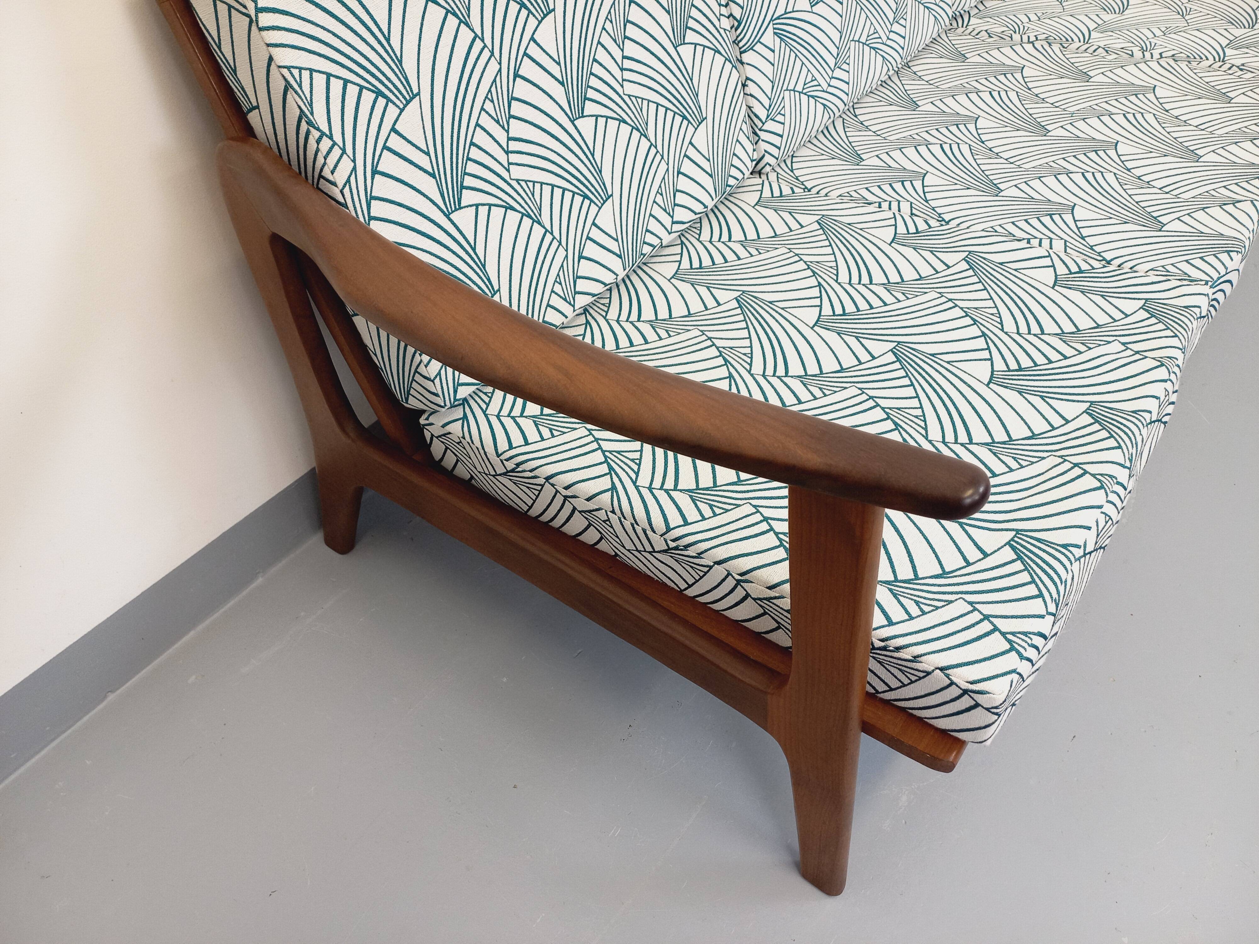 Scandinavian 3-seater sofa bench by Arne Wahl Iversen for Komfort in teak