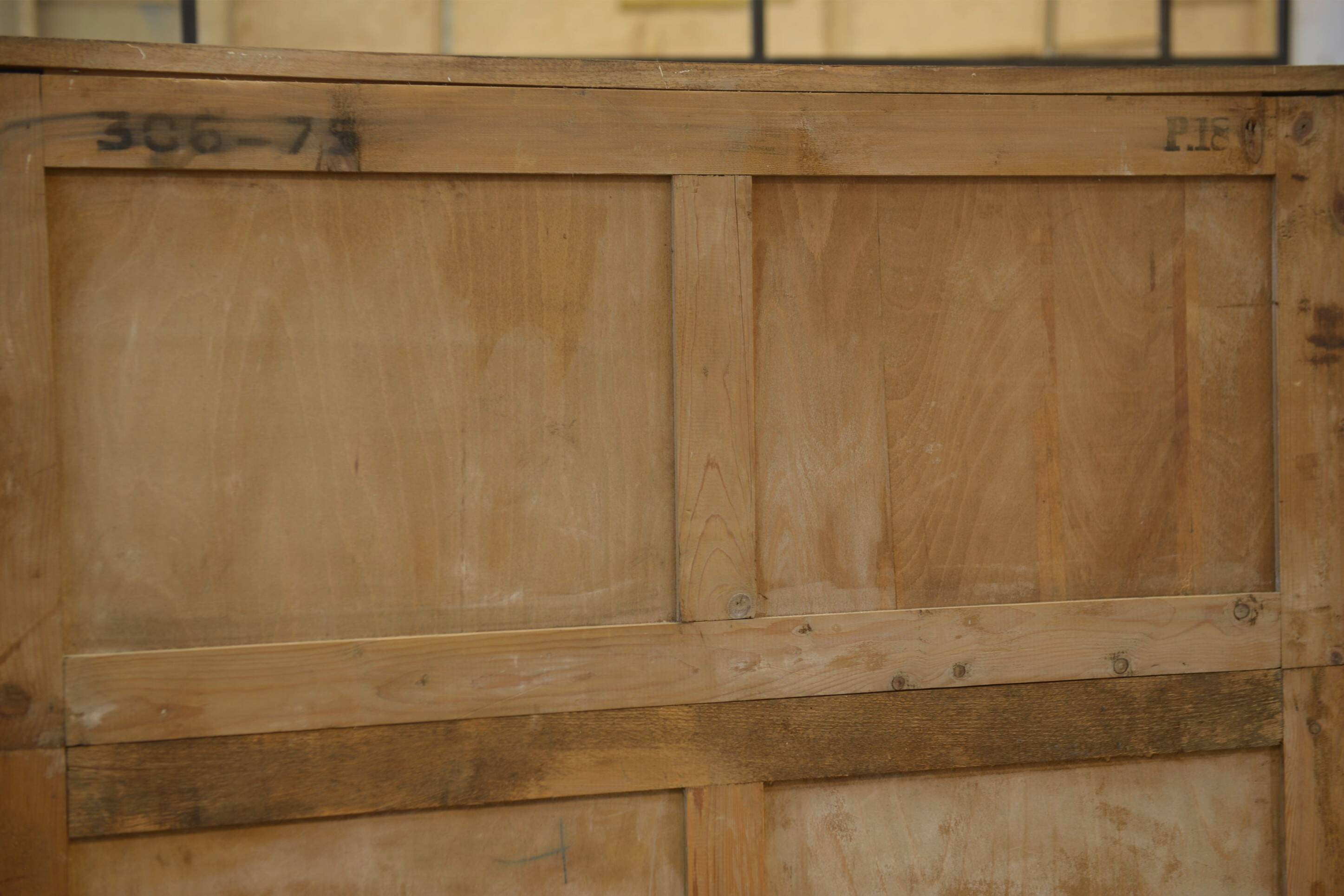 Oak armoire reconstruction by René Gabriel 1950s