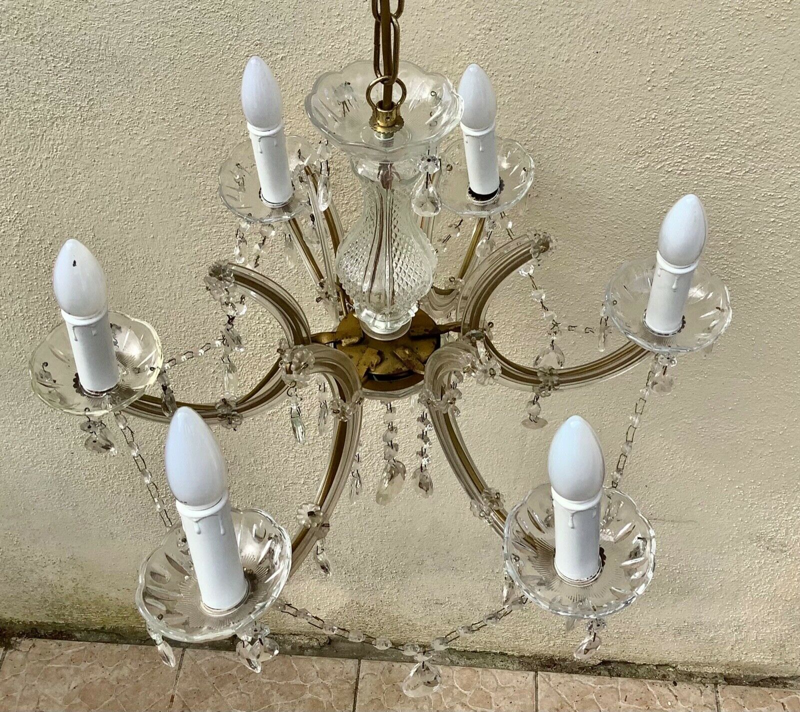 Lustre 6 branches art deco