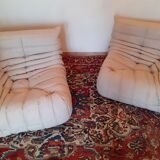 Two corner chairs Togo by Michel Ducaroy