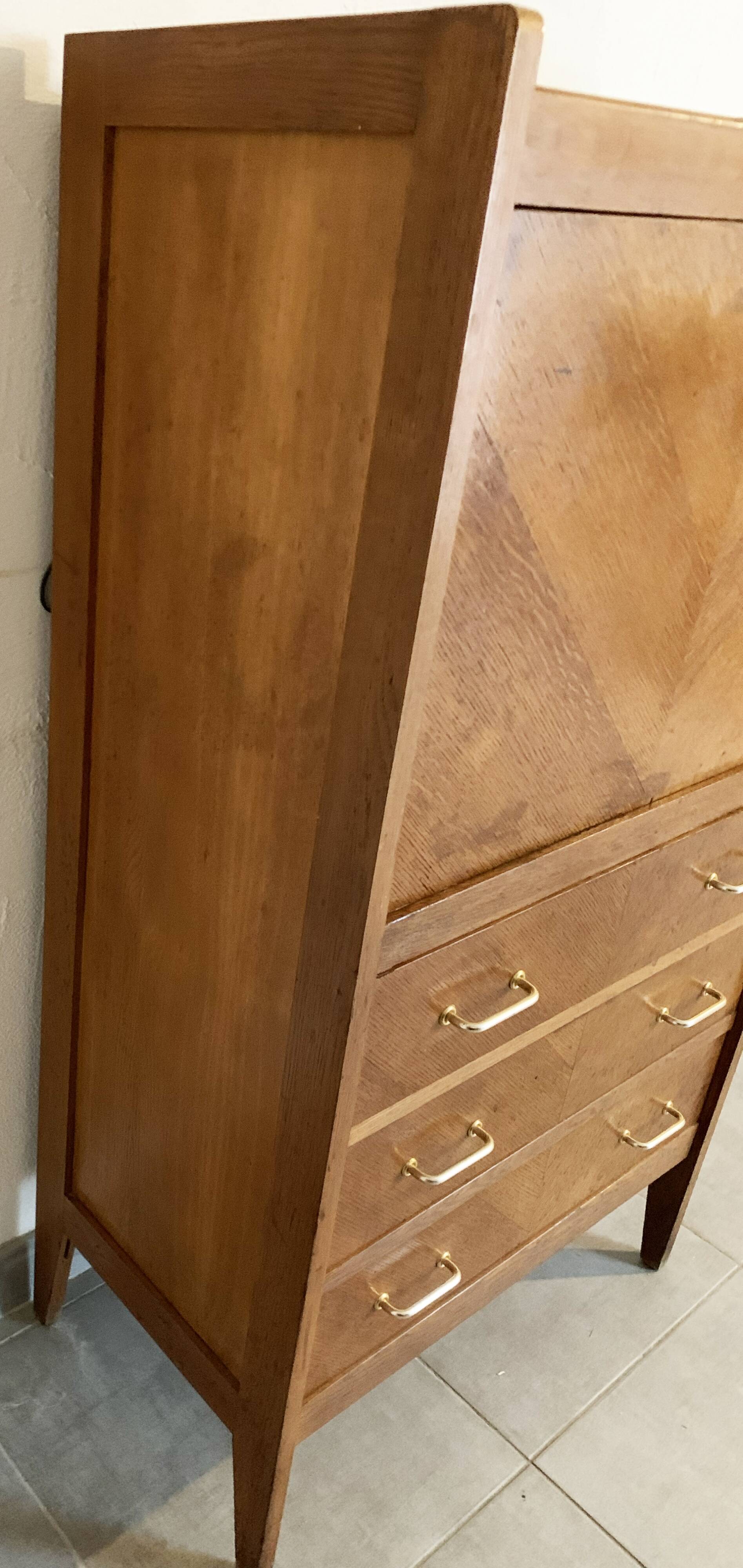 Vintage secretary of the 50s in oak