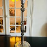 Striated metal lamp