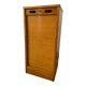Meuble classeur rideau bois années 60