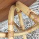 Table basse vintage en bambou et rotin