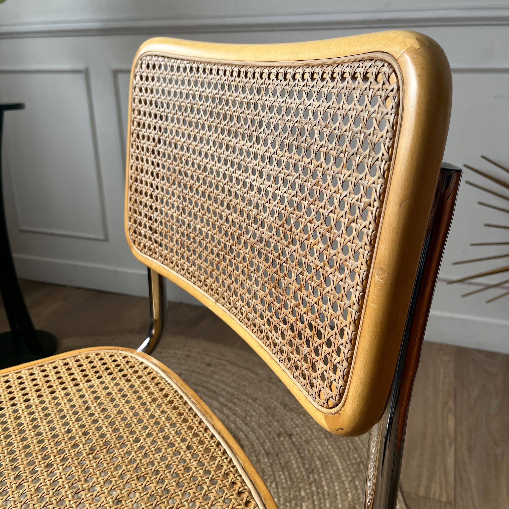 Breuer chair in light wood and cane