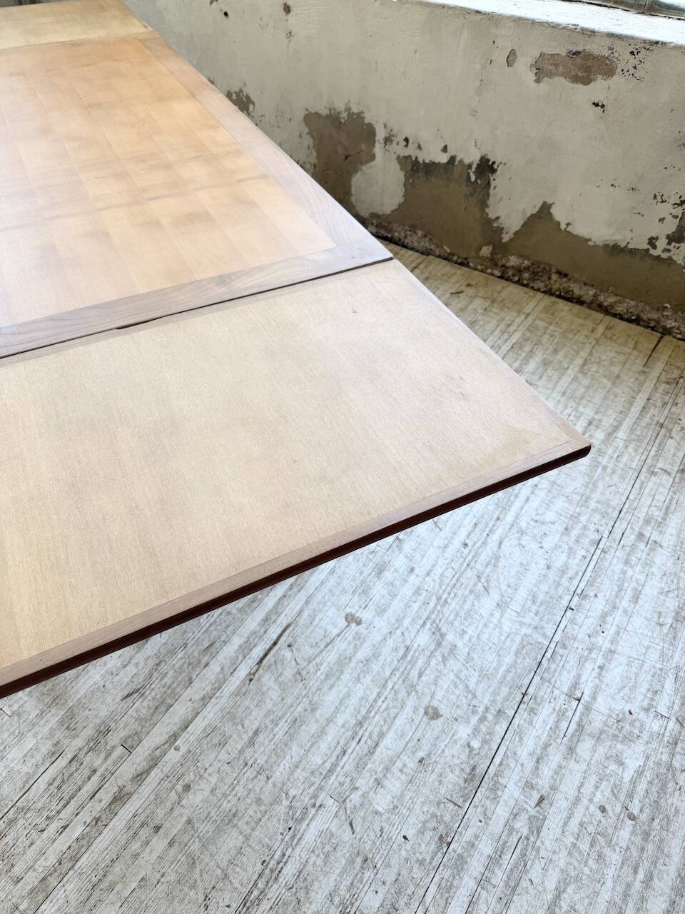 Table de ferme noyer à rallonges 150-250cm