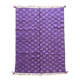Purple Checkered Rug - 281 x 207 cm