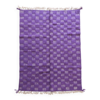 Tapis Violet à carreaux - 281 x 207 cm
