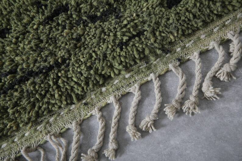 Custom green Moroccan rug