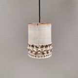 Beautiful, cylinder-shaped hanging lamp in ceramic.