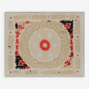 Hand knotted rug, vintage Turkish rug 114x131 cm