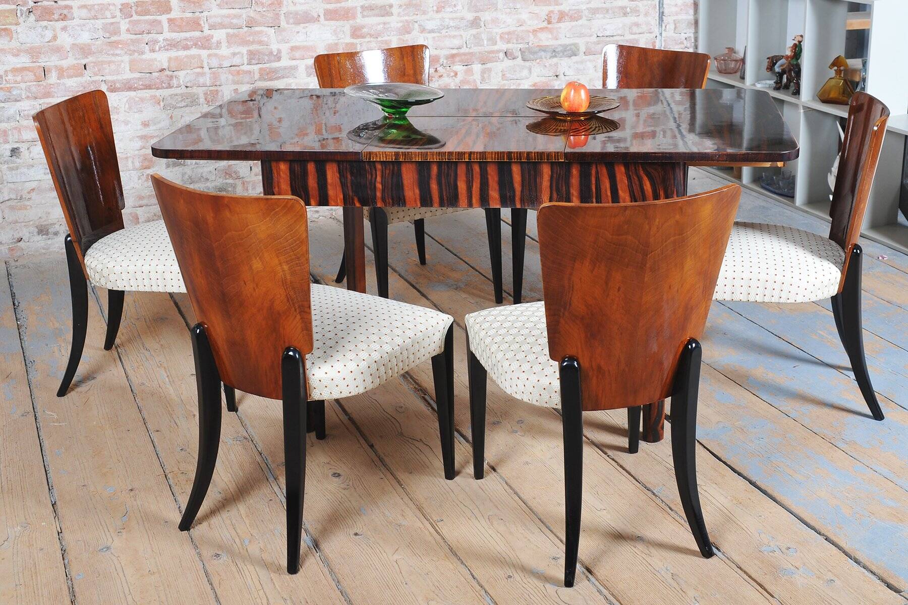 Art Deco Beech Chairs attributed to Halabala for Up Závody, Czech, 1930s, Set of 6