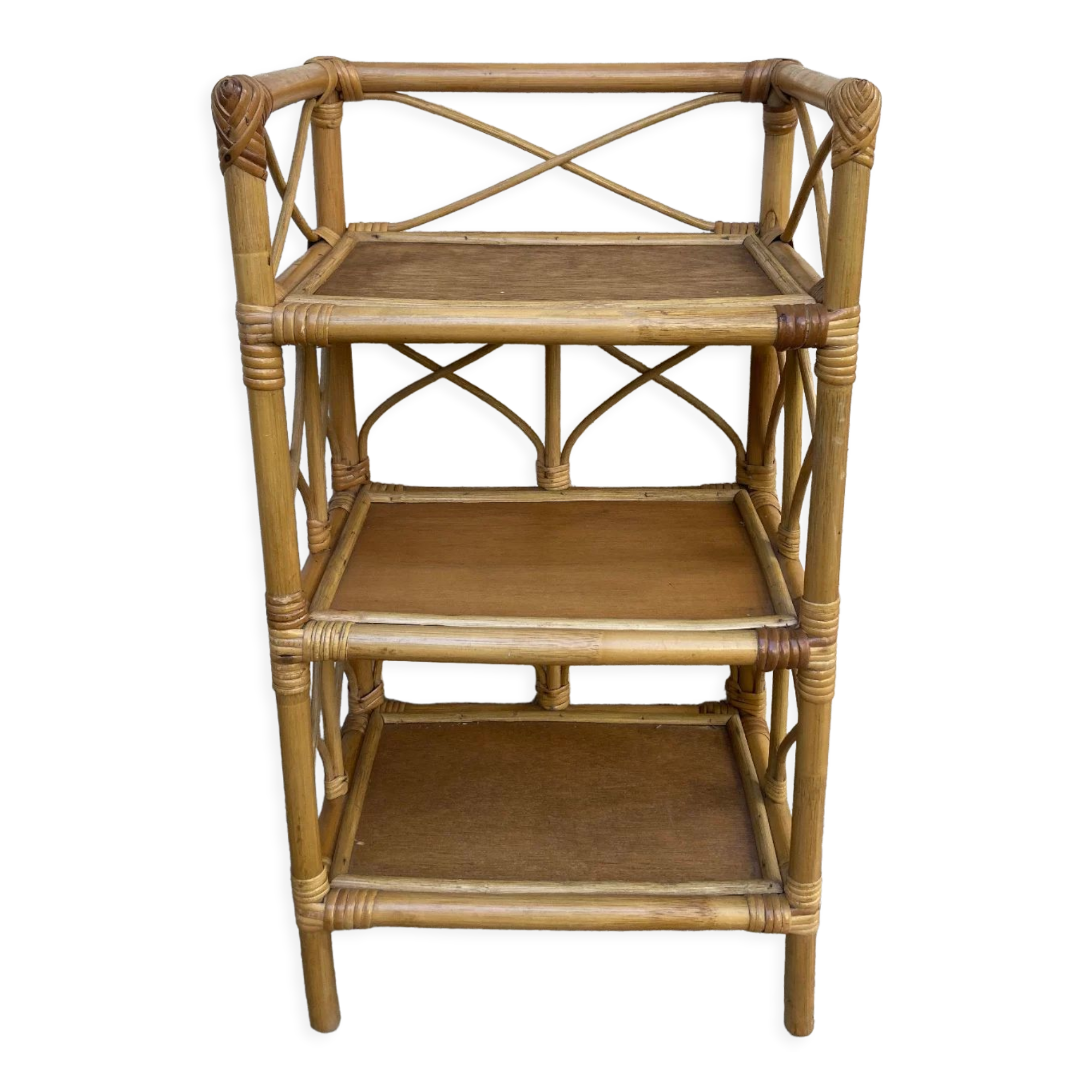 Vintage rattan shelf