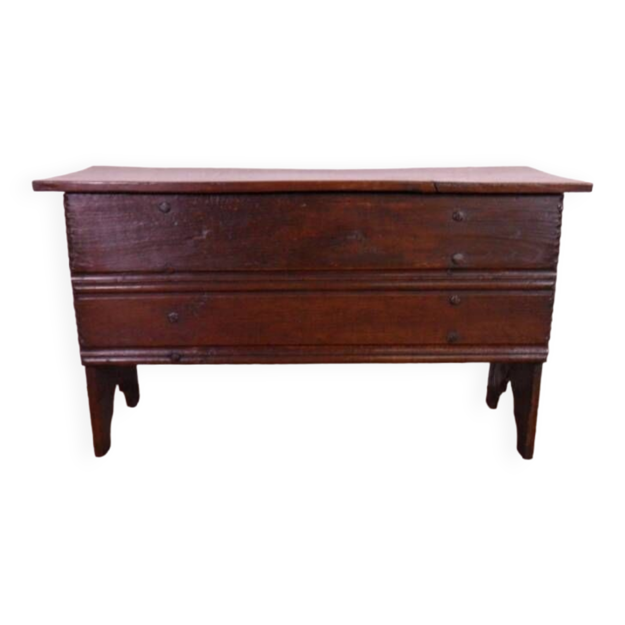 Petit coffre en bois antique en chêne