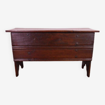 Antique oak small wooden chest