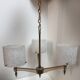 Perspex, brass and plexiglass chandelier from the 1960s