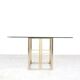 Vintage brass and glass dining table, 1970s