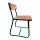 Green lacquered metal children's school chair circa 1950