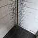 Wrought iron card holder on a stand