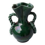 Green ceramic vase