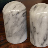 Salt and pepper shaker in Carrara marble