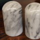 Salt and pepper shaker in Carrara marble