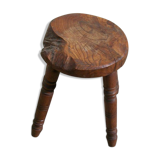 Brutalist tabouret in elm