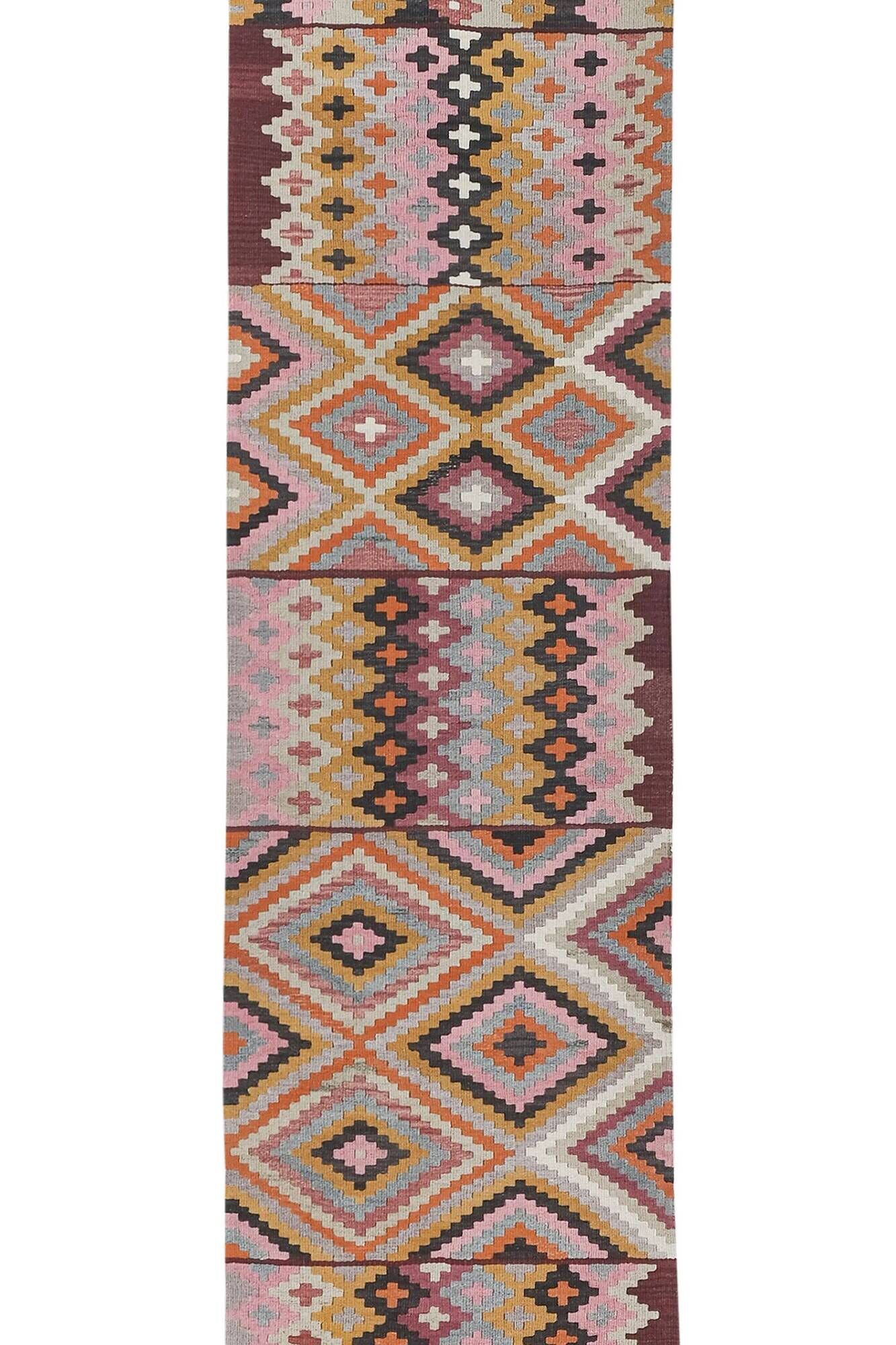 Vintage Turkish hallway rug 78x460 cm