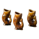 Set of three small brown glass fish, 20th century, Europe, 1960s