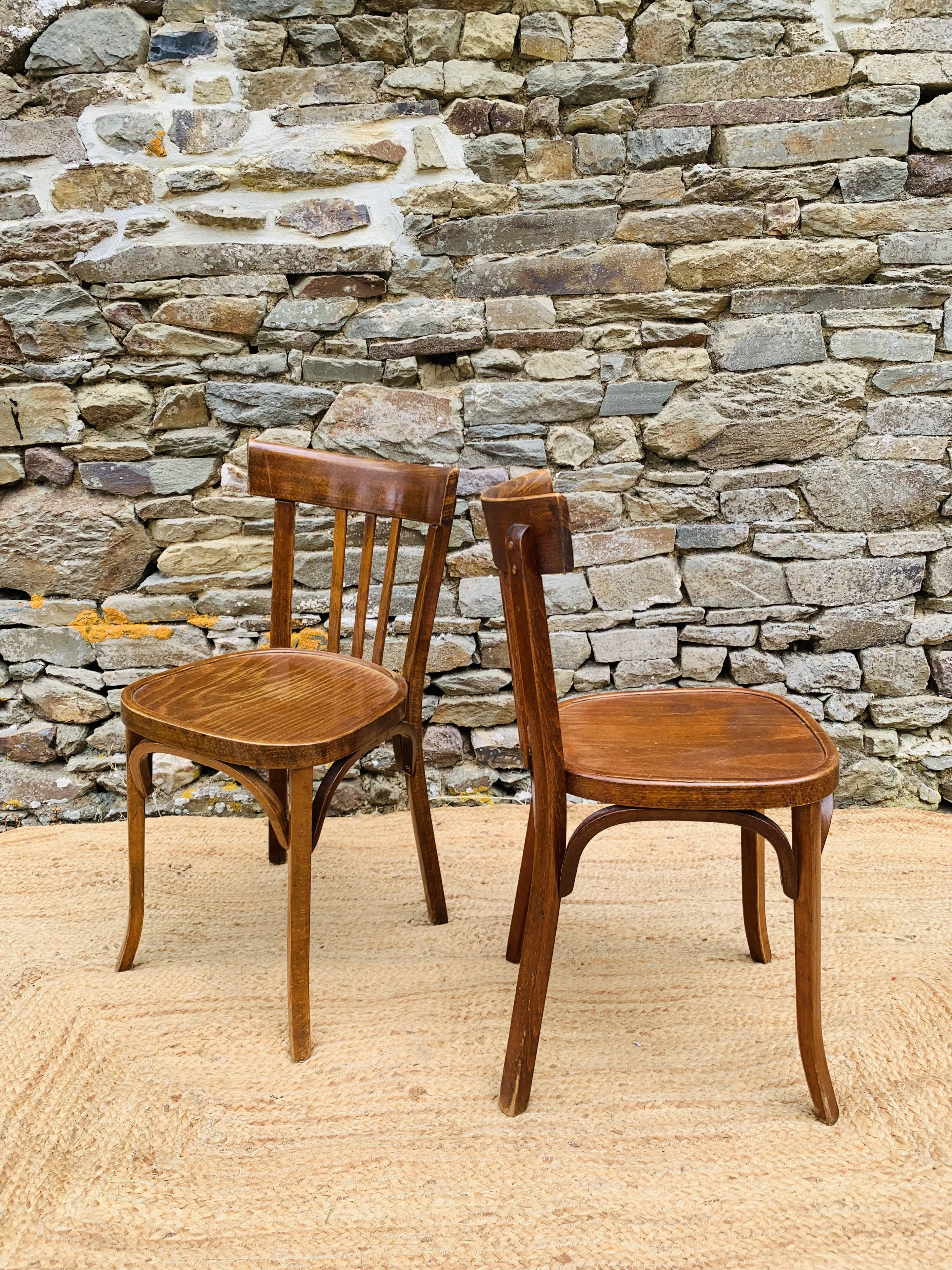 Paire de chaises bistrot Baumann
