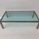 Rectangular Mid-Century Glass Coffee Table by Metaform, 1980s
