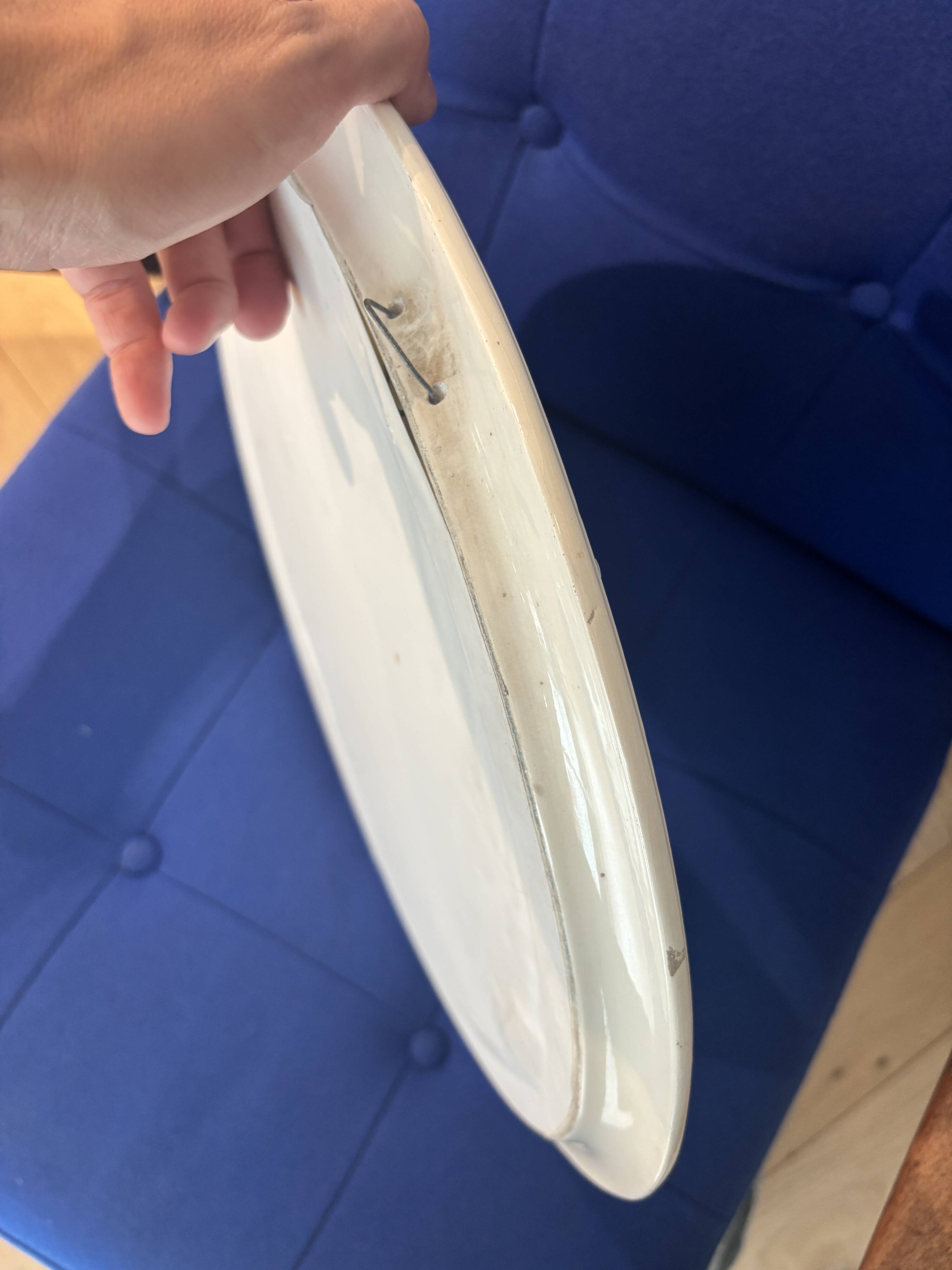 Handmade floral ceramic mirror