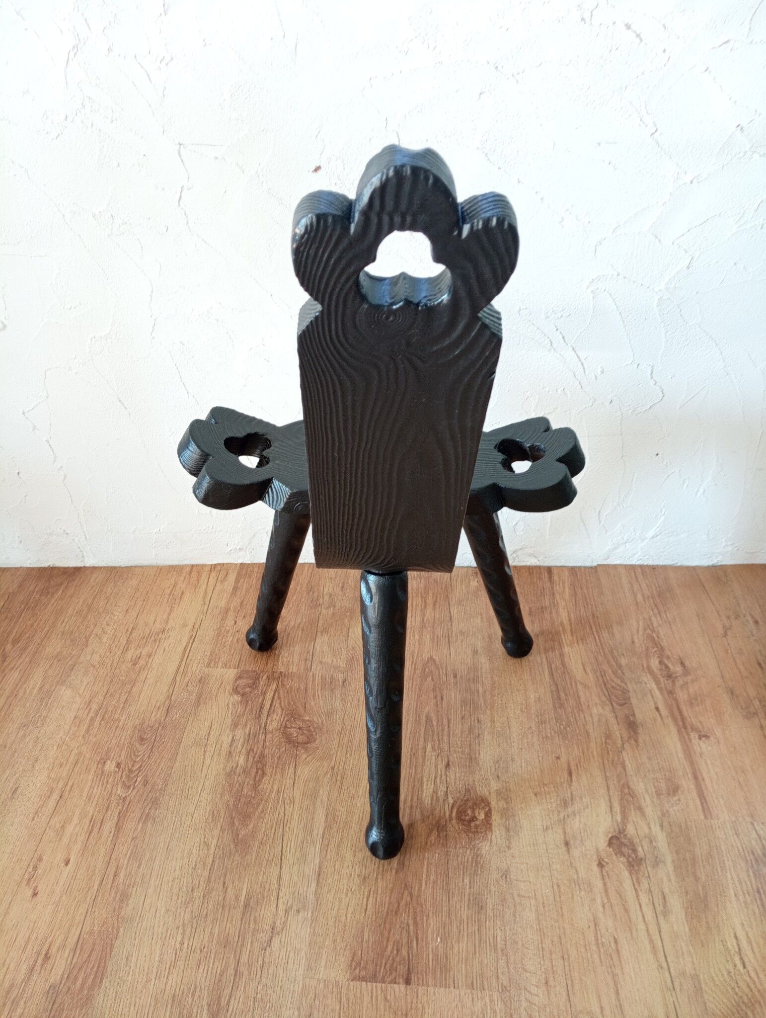 Brutalist tripod chair arts and crafts