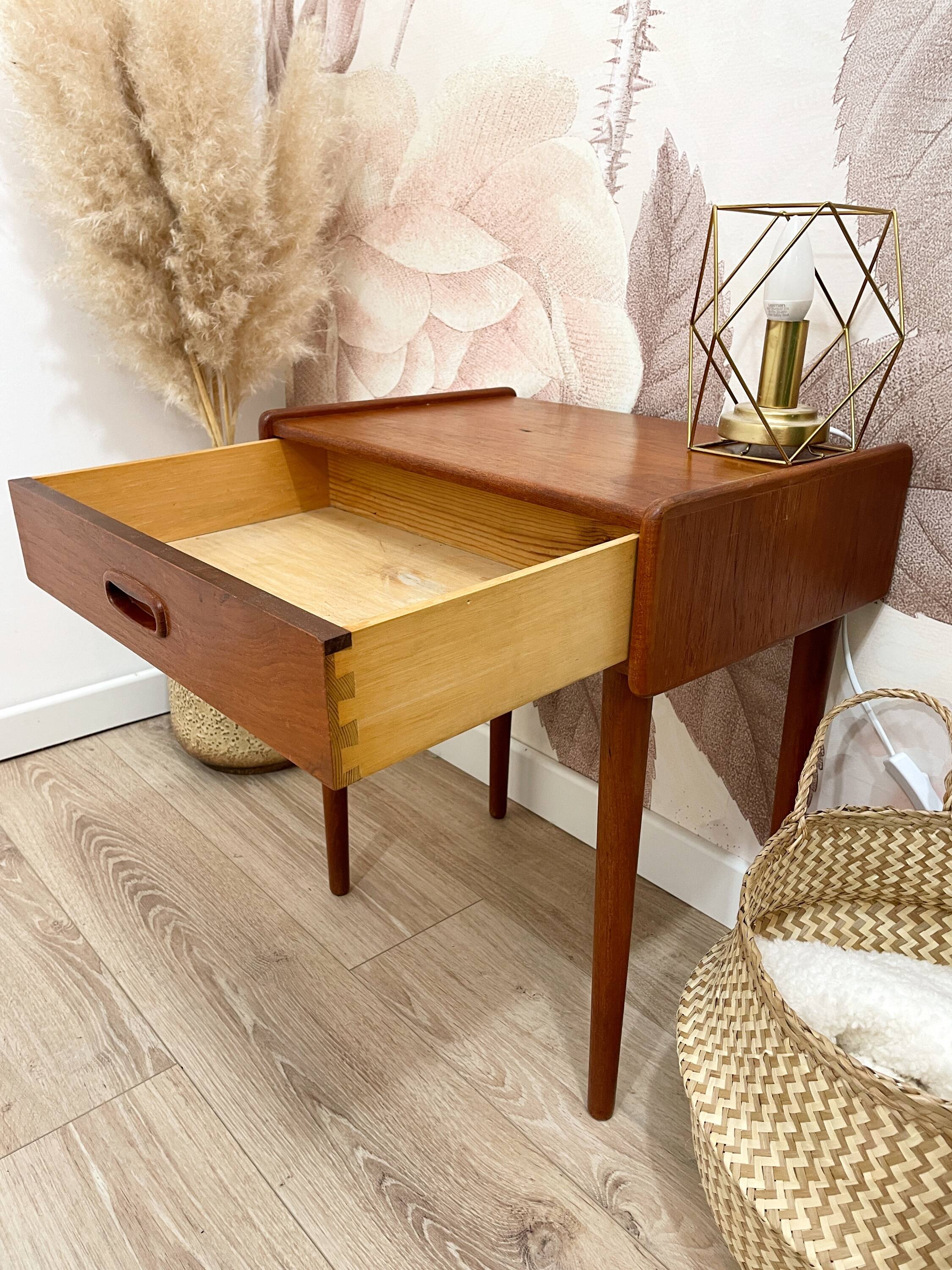 Scandinavian bedside table - 1960s