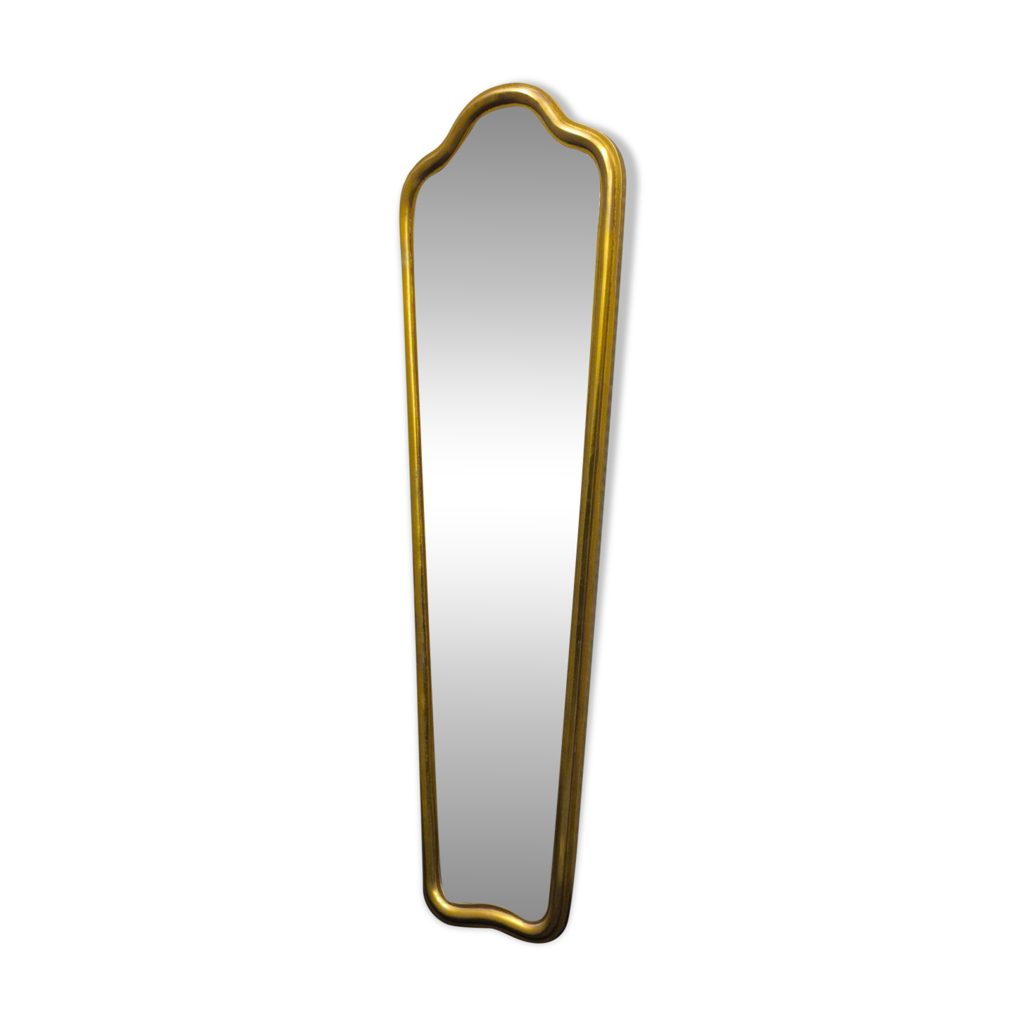 Narrow vintage wall mirror in gilded wood – Louis XV style – 102 cm