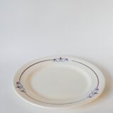 Plat en terre de fer Salins Charbonnier modèle Rrégastel début XXème