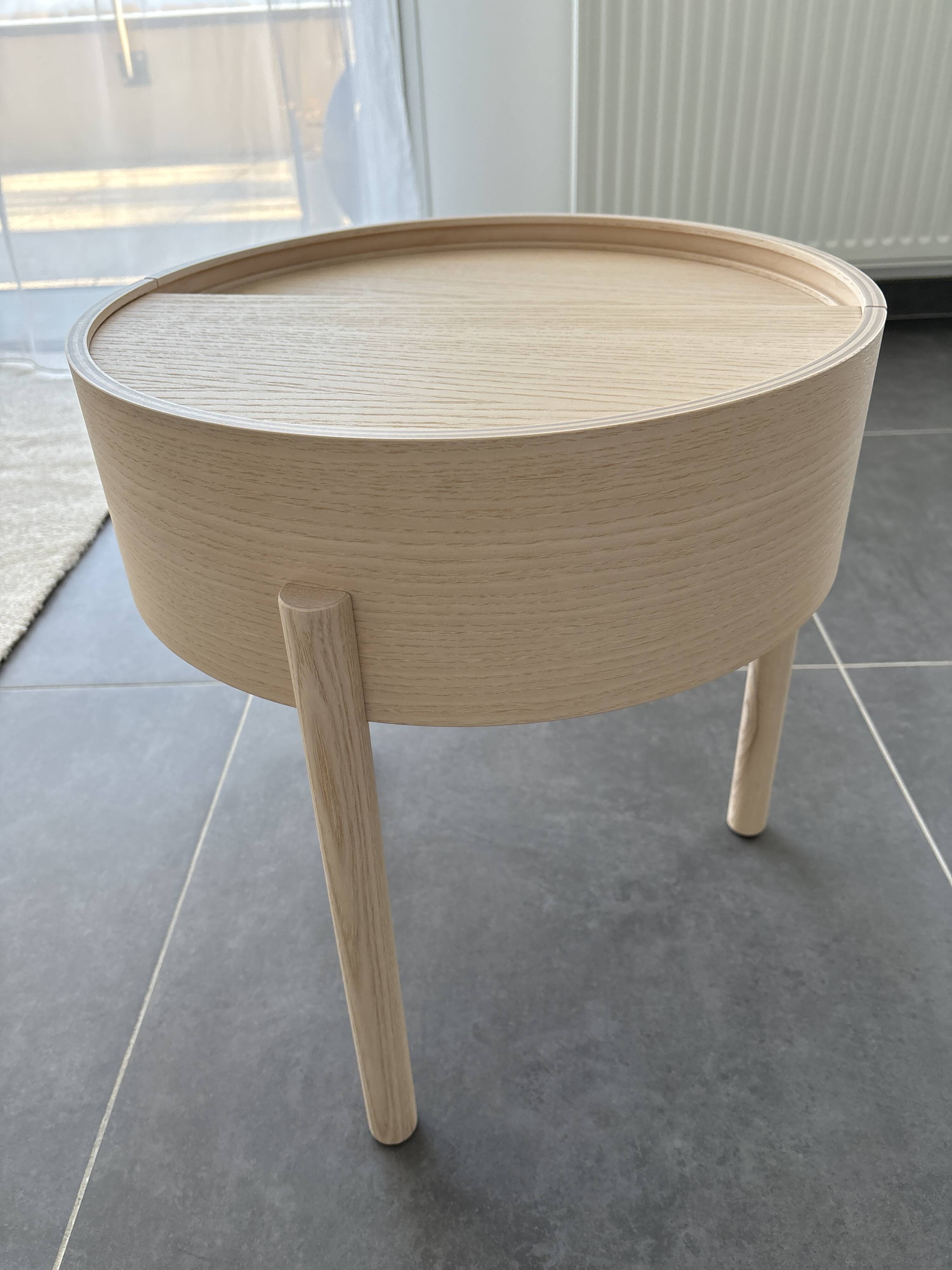 Woud - Arc Side Table, White Ash