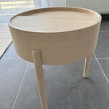 Woud - Arc Side Table, White Ash