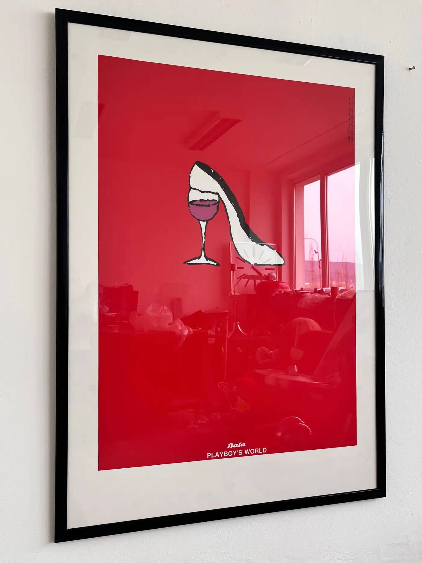 Big original poster by Tomas Salamon - Playboy's world / Baťa, 1992